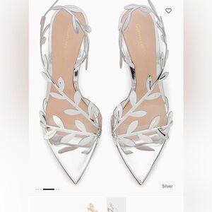 Gianvito Rossi Silver Leaf Heels